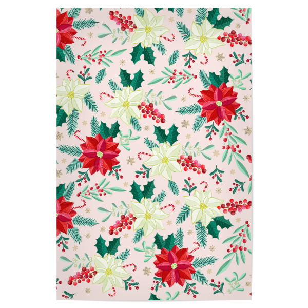 Poster "Weihnachtssterne, XMas Muster" artboxONE - Natur,Floral,Weihnachten