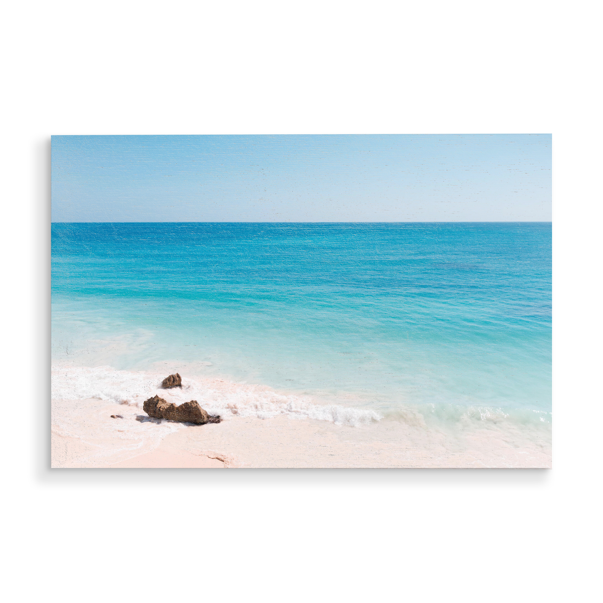 Holzbild "Blick aufs Meer Mexiko" artboxONE - Reise,Reise / Strand und Meer - Mexiko,Meer,Ozean,Felsen,Wellen,Urlaub,Strand,Beach,Sand