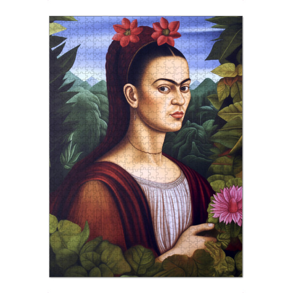 Puzzle Ravensburger "Frida Florale Vintage Malerei" artboxONE - Natur,Floral,Menschen