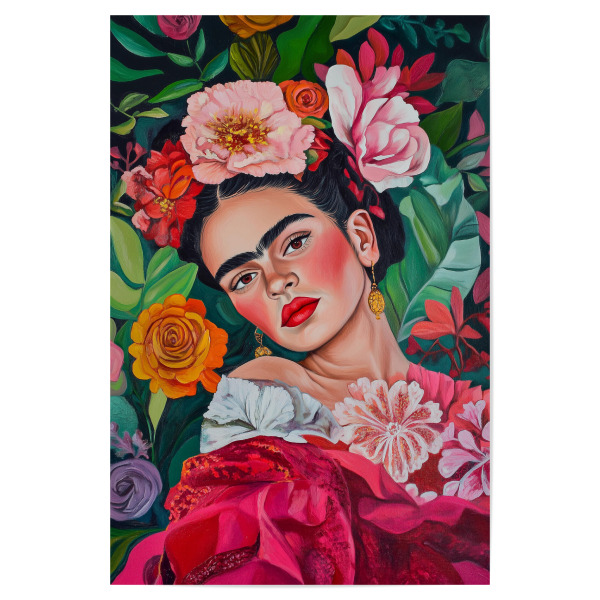 Poster 30x20 cm "Frida Blüten Romantik" artboxONE - Natur,Floral,Menschen