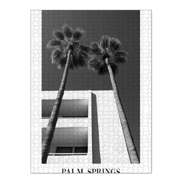 Puzzle Ravensburger "Palm Sprigs Black and White" artboxONE - Typografie,Architektur,Reise / Länder