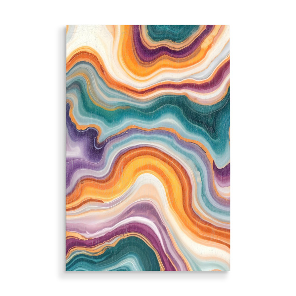 Holzbild "Purple, Teal & Gold Agate" artboxONE - Abstrakt