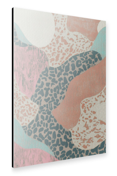 Alu-Dibond "Retro Textil Collage Almada" 30x20 cm artboxONE
