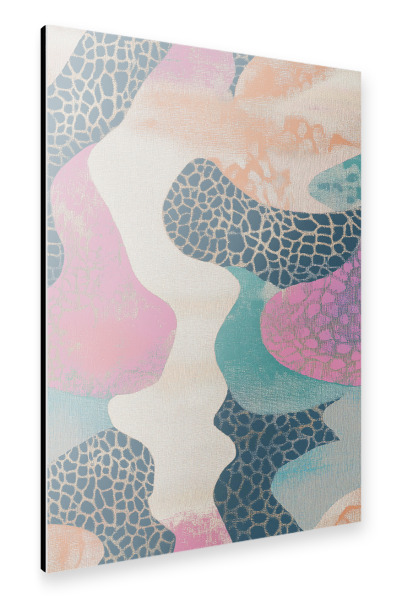 Alu-Dibond "Retro Textil Collage Braga" 30x20 cm artboxONE