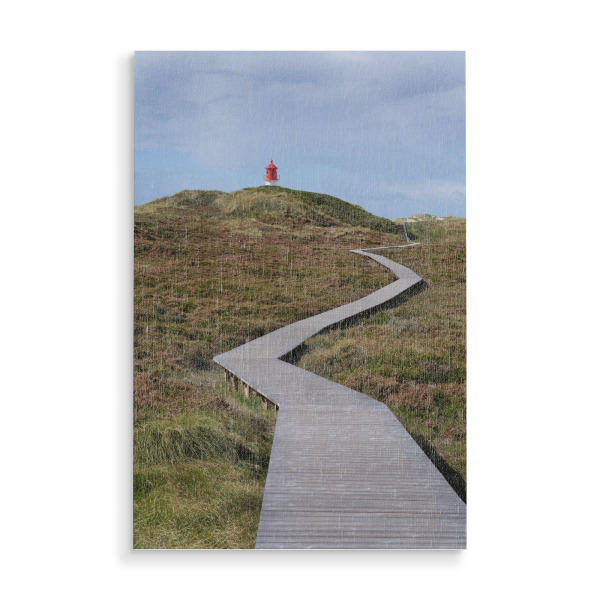 Holzbild "Küsten-Leuchtturm" artboxONE - Natur,Reise,Reise / Strand und Meer - Insel,Amrum,Nordfriesland,Leuchtturm