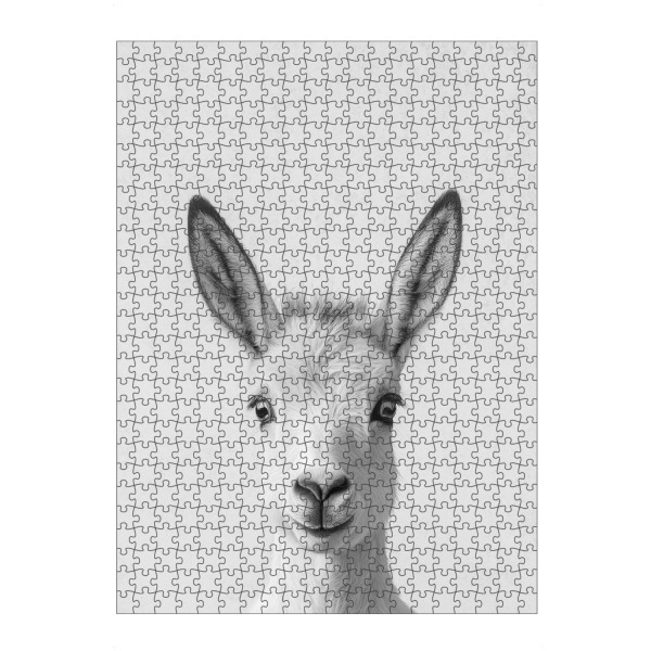 artboxONE Puzzle "Esel Portrait Milo" artboxONE - Natur,Tiere,Schwarzweiß,Lustig