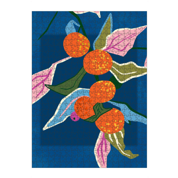 artboxONE Puzzle "Lush Orange Botanicals" artboxONE - Floral