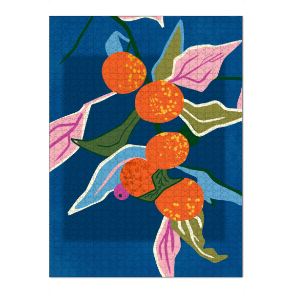 Puzzle Ravensburger "Lush Orange Botanicals" artboxONE - Floral
