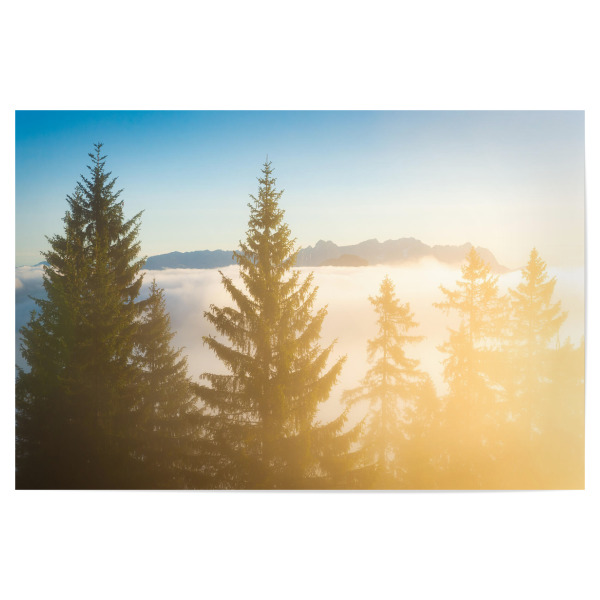 Poster 30x20 cm "Kaisergebirge im Nebel" artboxONE - Natur,Reise