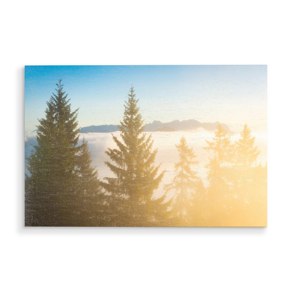 Holzbild "Kaisergebirge im Nebel" artboxONE - Natur,Reise
