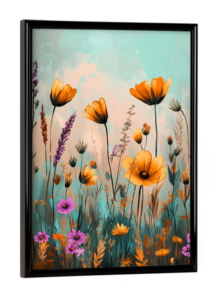Poster mit schwarzem Rahmen "Blumen Lavendel C (matart)" artboxONE - Natur,Floral - Blumen,Lavendel,Wiese,Natur,Modern,Kunst
