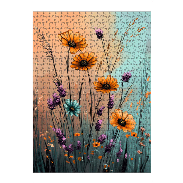 artboxONE Puzzle "Blumen Lavendel D (matart)" artboxONE - Floral - Blumen,Lavendel,Wiese,Garten,Natur,Modern,Kunst - Bild blumen