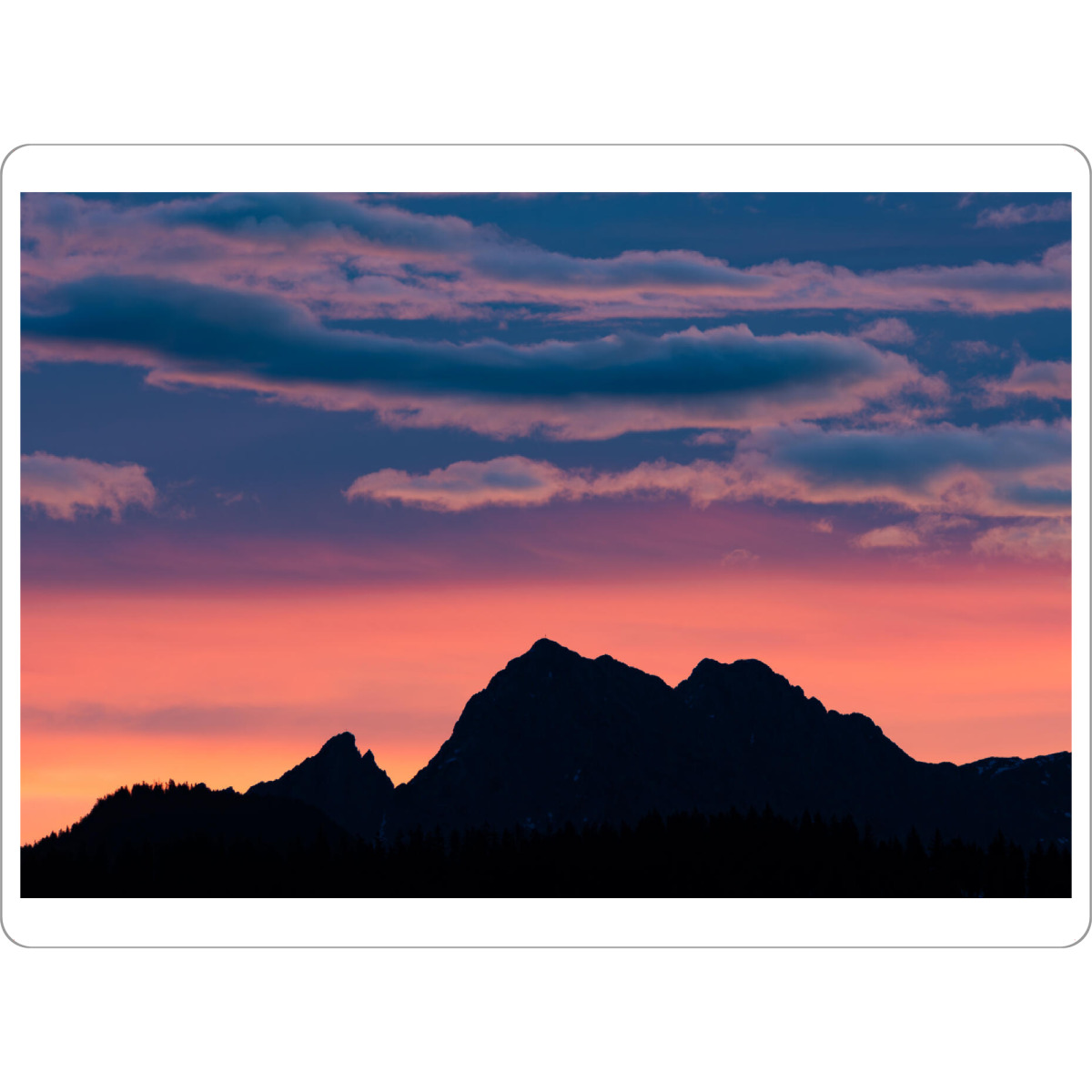 Tischset "Kaisergebirge in der Dämmerung" artboxONE - Natur,Reise