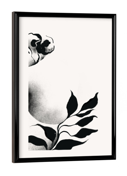 Poster mit schwarzem Rahmen "Anmutige Gelassenheit" artboxONE - Natur,Menschen,Schwarzweiß