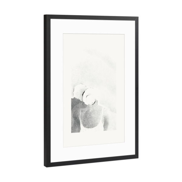 Poster mit Rahmen Schwarz (Metallic) "Dauerhafte Liebe" artboxONE - Menschen,Schwarzweiß,Liebe