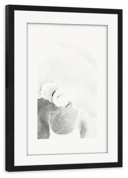 Poster mit Rahmen schwarz "Dauerhafte Liebe" artboxONE - Menschen,Schwarzweiß,Liebe