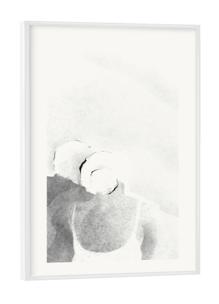 Poster mit weißem Rahmen "Dauerhafte Liebe" artboxONE - Menschen,Schwarzweiß,Liebe