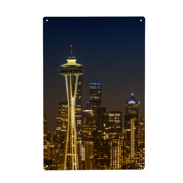 Holzbild "Grandiose Seattle Skyline" artboxONE - Architektur,Reise / Länder,Städte / Weitere