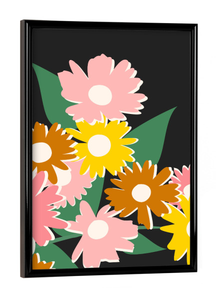 Poster mit schwarzem Rahmen "Daisy Delight" artboxONE - Floral