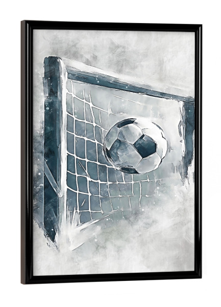 Poster mit schwarzem Rahmen "Football goal art (matart)" artboxONE - Sport,Sport / Fußball - Fußball,Goal,Spieler,Ball,Mannschaft,Sport,Modern,Kunst