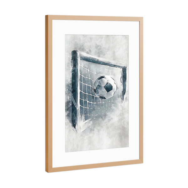 Poster mit Rahmen Kupfer "Football goal art (matart)" artboxONE - Sport,Sport / Fußball - Fußball,Goal,Spieler,Ball,Mannschaft,Sport,Modern,Kunst