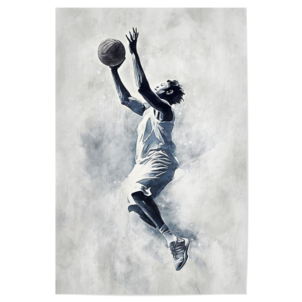 Poster 30x20 cm "Basketball art A (matart)" artboxONE - Schwarzweiß,Sport - Basketball,Korb,Ball,Basketballspieler,Spieler,Team,Sport,Moderne,Kunst