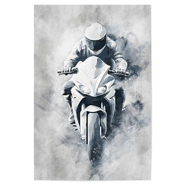 Poster "Motorcycle Racing art B (matart)" artboxONE - Sport / Motorsport,Schwarzweiß