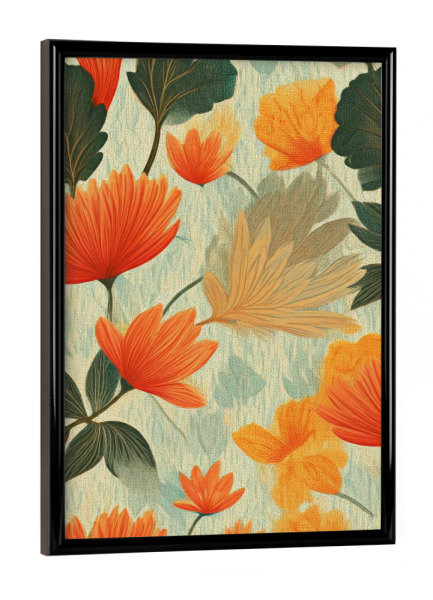 Poster mit schwarzem Rahmen "Sanfter Herbstgarten" artboxONE - Floral