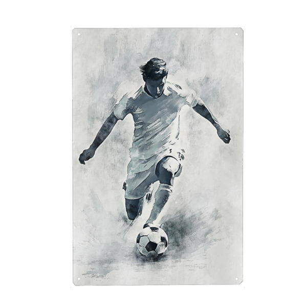Holzbild "Footballer art A (matart)" artboxONE - Schwarzweiß,Sport,Sport / Fußball - Fußball,Fußballspieler,Spieler,Ball,Mannschaft,Sport,Modern,Kunst