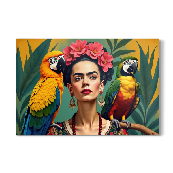 Galerie-Print "Frida Kahlo mit Papageien" 30x20 cm artboxONE