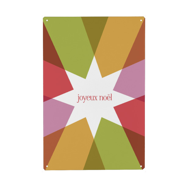 Holzbild "Star Joyeux Noël" artboxONE - Typografie,Abstrakt,Weihnachten