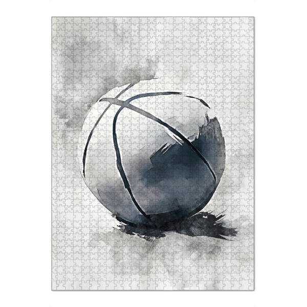 Puzzle Ravensburger "Basketball Ball art (matart)" artboxONE - Sport,Sport / Fußball - Basketball,Korb,Ball,Spieler,Mannschaft,Sport,Modern,Kunst