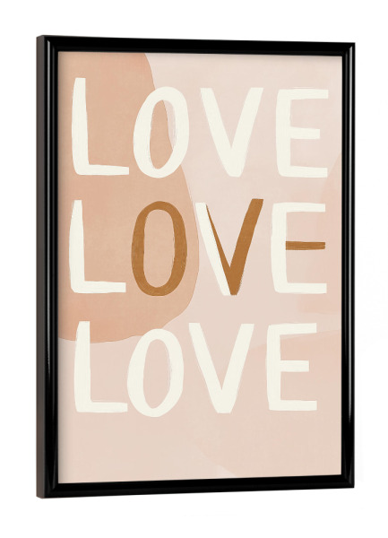 Poster mit schwarzem Rahmen "Kreative Liebes Inspiration" artboxONE - Typografie,Liebe