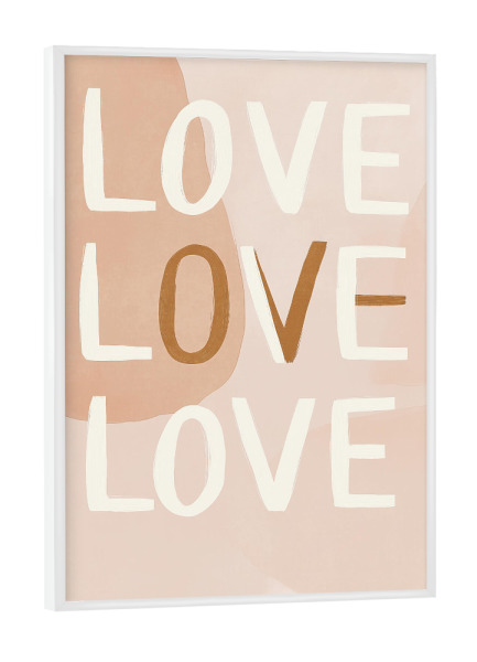 Poster mit weißem Rahmen "Kreative Liebes Inspiration" artboxONE - Typografie,Liebe