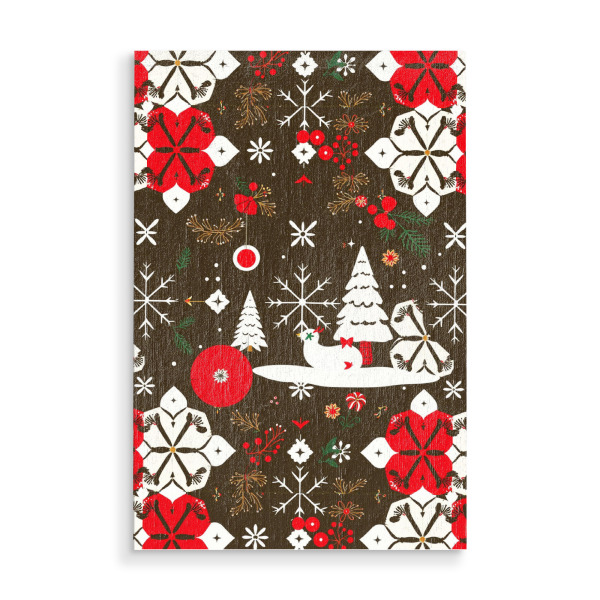 Holzbild "Muster für verschneite Feste" artboxONE - Abstrakt,Weihnachten