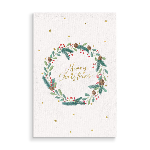 Holzbild "Weihnachten naht" artboxONE - Typografie,Floral,Weihnachten