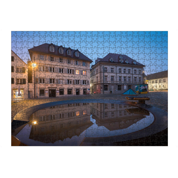 Puzzle Ravensburger "Konstanz Münsterplatz" artboxONE - Städte,Architektur - Gutmann,Brunnen,Altstadt,Blaue stunde,Spiegelung,Baden-württemberg