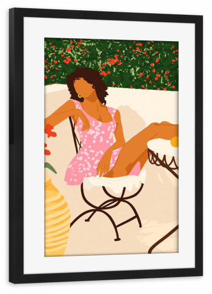 Poster mit Rahmen schwarz "Sommertagtraum" artboxONE - Natur,Menschen