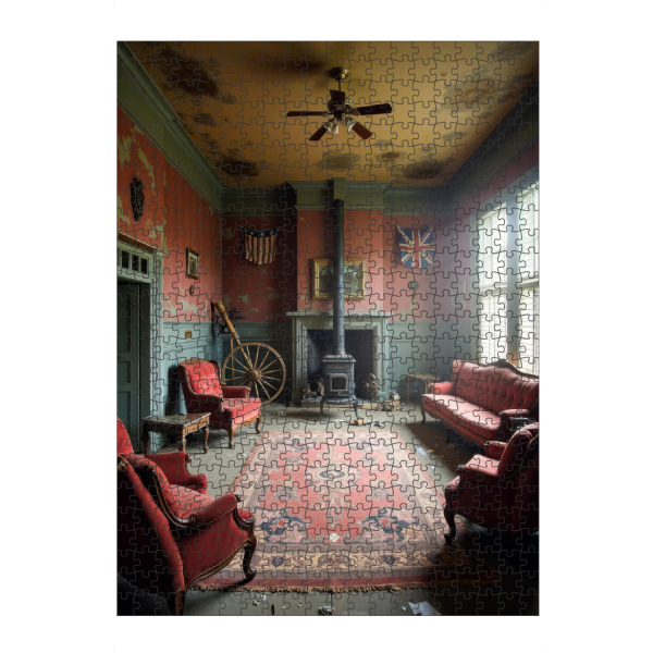 artboxONE Puzzle "Save the Queen" artboxONE - Architektur,Buchstaben / L,Buchstaben / S - Abandoned,Decay,Lost place,Urbex,Ai,Generated,Art