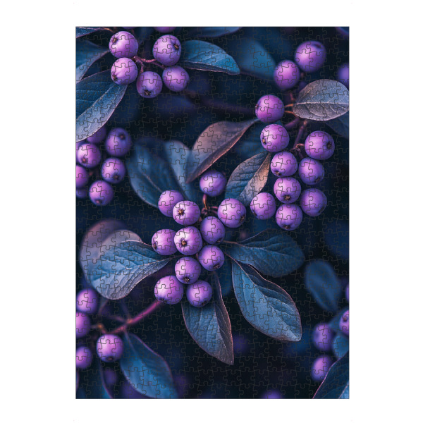 Puzzle Ravensburger "Blaubeeren im Grünen" artboxONE - Natur,Ultraviolet,Essen & Trinken / Obst & Gemüse