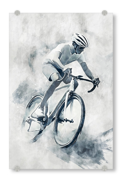 Acrylglasbild "Cycling art B (matart)" artboxONE - Sport - Radfahren,Fahrrad,Biker,Radfahrer,Rennen,Sport,Modern,Kunst