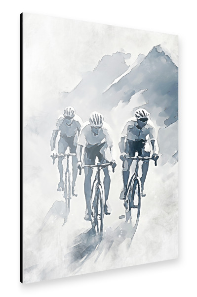 Alu-Dibond "Cycling Mountains art A (matart)" 75x50 cm artboxONE