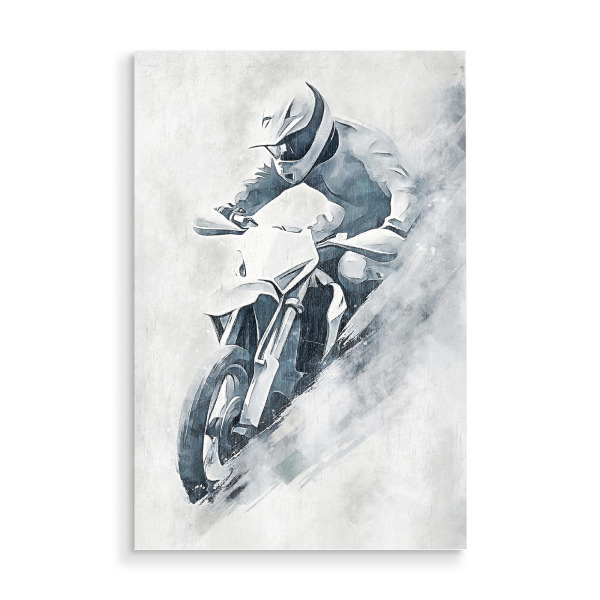 Holzbild "Motocross art A (matart)" artboxONE - Sport / Motorsport,Sport - Motocross,Motor,Motoren,Motocross-rennen,Sport,Modern,Kunst