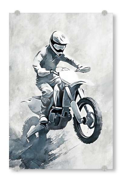 Acrylglasbild "Motocross art D (matart)" artboxONE - Sport / Motorsport,Sport - Motocross,Motor,Motoren,Motocross-rennen,Sport,Modern,Kunst