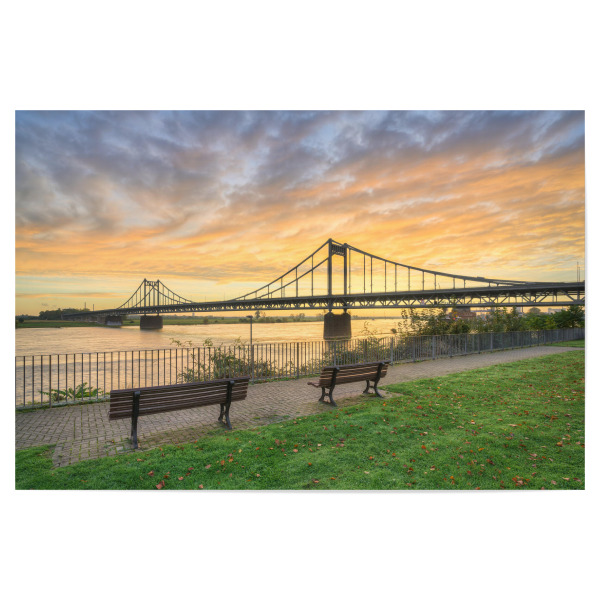 Poster "Uerdinger Rheinbrücke Krefeld" artboxONE - Städte,Reise,Architektur
