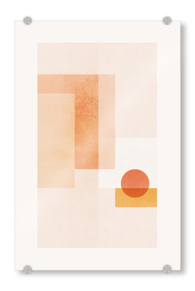 Acrylglasbild "Geometrischer Sonnenuntergang" artboxONE - Natur,Abstrakt,Geometrie