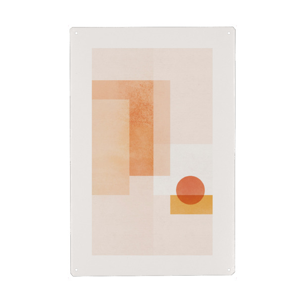 Holzbild "Geometrischer Sonnenuntergang" artboxONE - Natur,Abstrakt,Geometrie