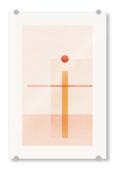 Acrylglasbild "Sonnenuntergangsformen" artboxONE - Natur,Abstrakt,Geometrie