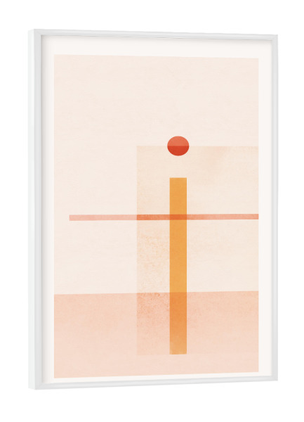 Poster mit weißem Rahmen "Sonnenuntergangsformen" artboxONE - Natur,Abstrakt,Geometrie
