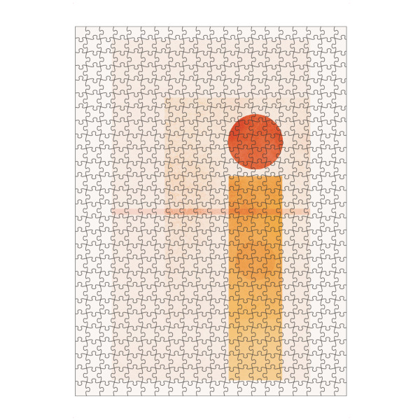 Puzzle Ravensburger "Minimalist Sunset Reflections" artboxONE - Natur,Abstrakt,Geometrie
